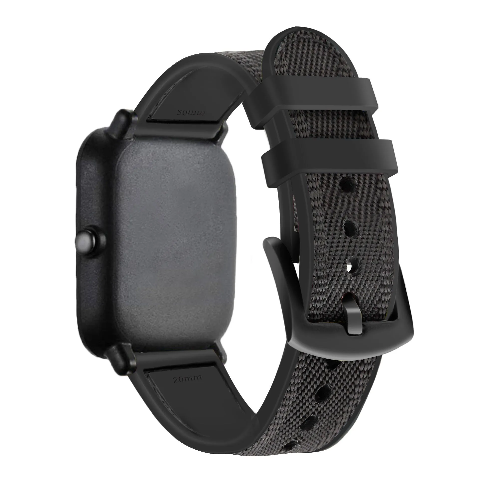 Affordable Luxury Xiaomi Amazfit GTS Hybrid Nylon Strap (Black)  Going Fast!