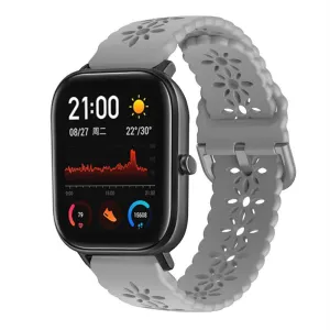 Affordable Luxury Xiaomi Amazfit GTS Silicone Strap Patterned (Grey)  Almost Sold Out!