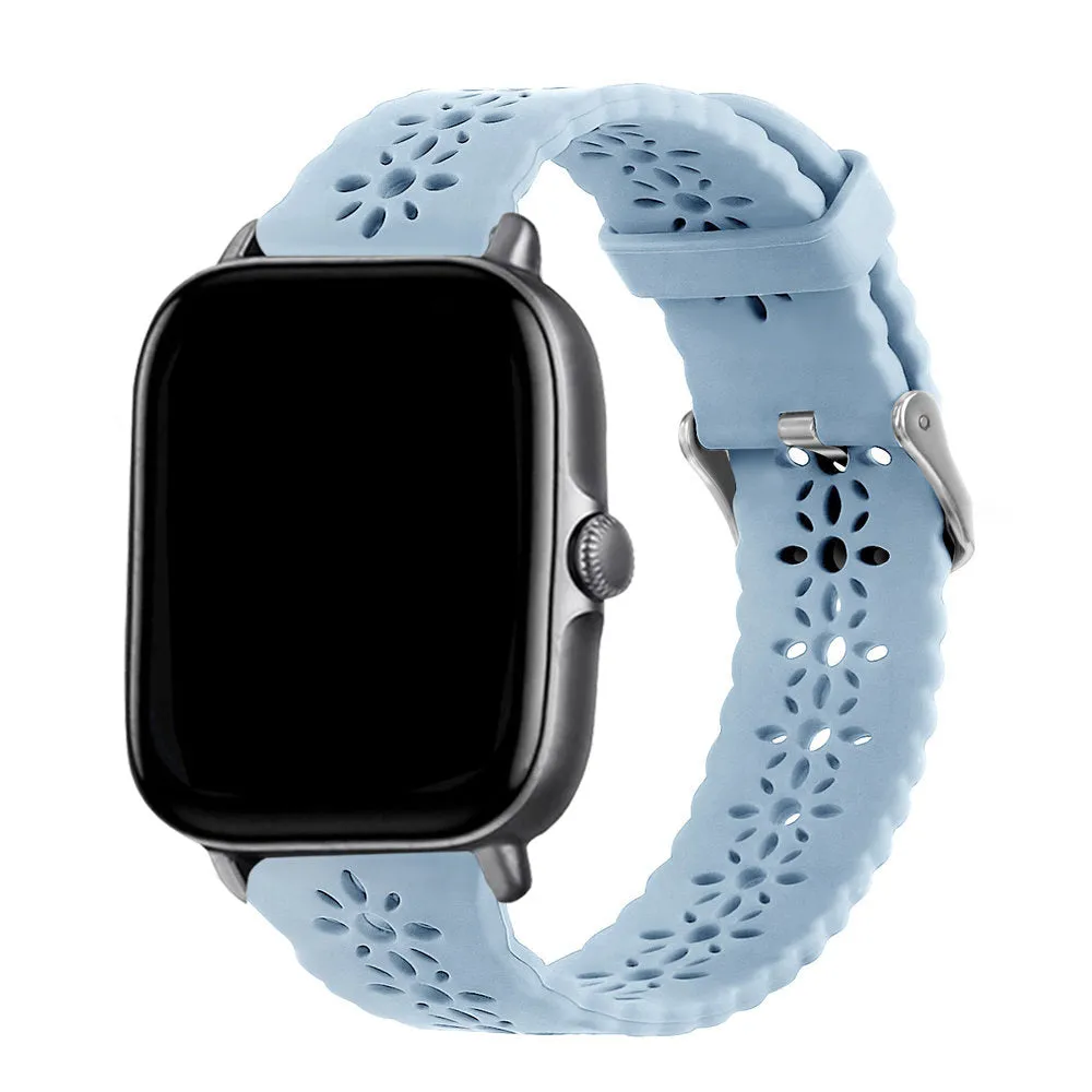 Affordable Luxury Xiaomi Amazfit GTS Silicone Strap Patterned (Mist Blue)  Limited Stock!