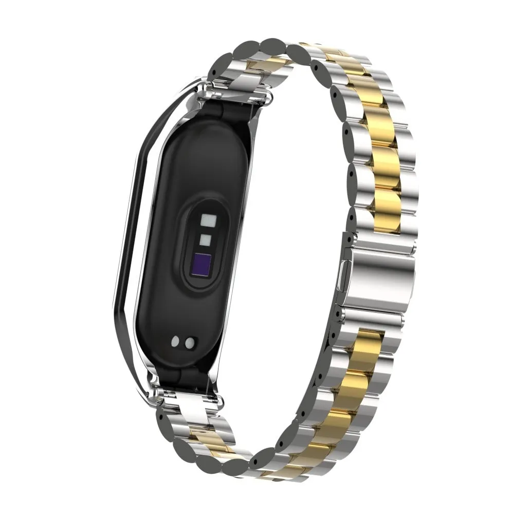 Affordable Luxury Xiaomi Mi Band 7 Steel Strap (Silver/Gold)  Almost Gone!
