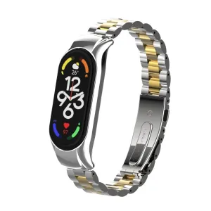 Affordable Luxury Xiaomi Mi Band 7 Steel Strap (Silver/Gold)  Almost Gone!