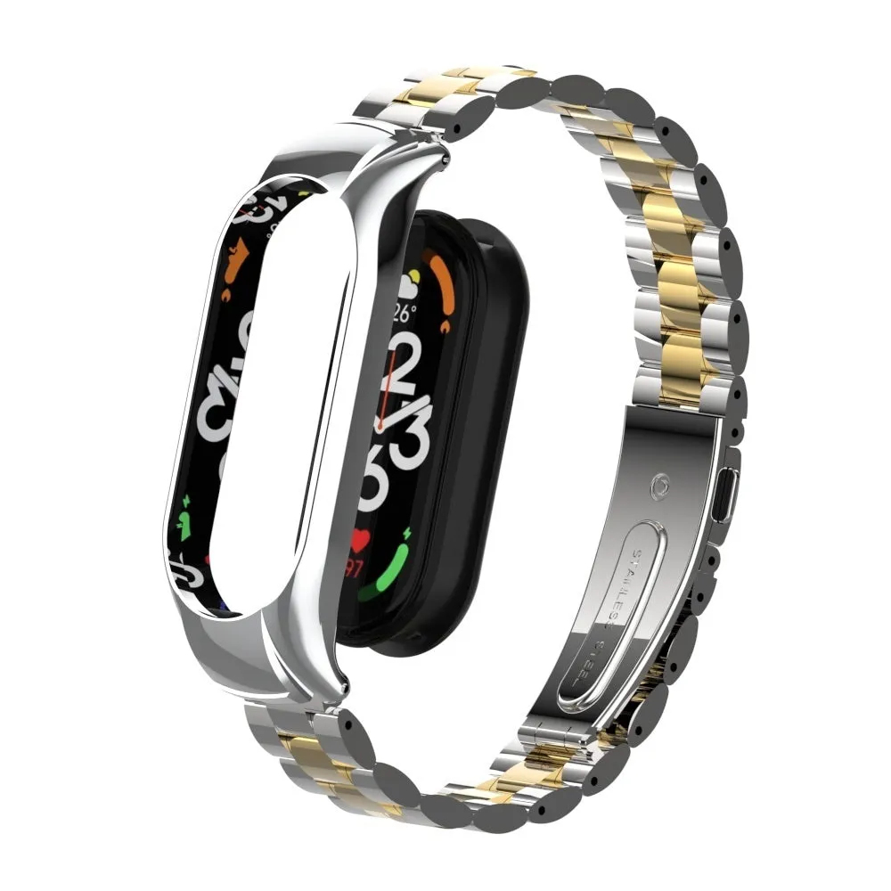 Affordable Luxury Xiaomi Mi Band 7 Steel Strap (Silver/Gold)  Almost Gone!
