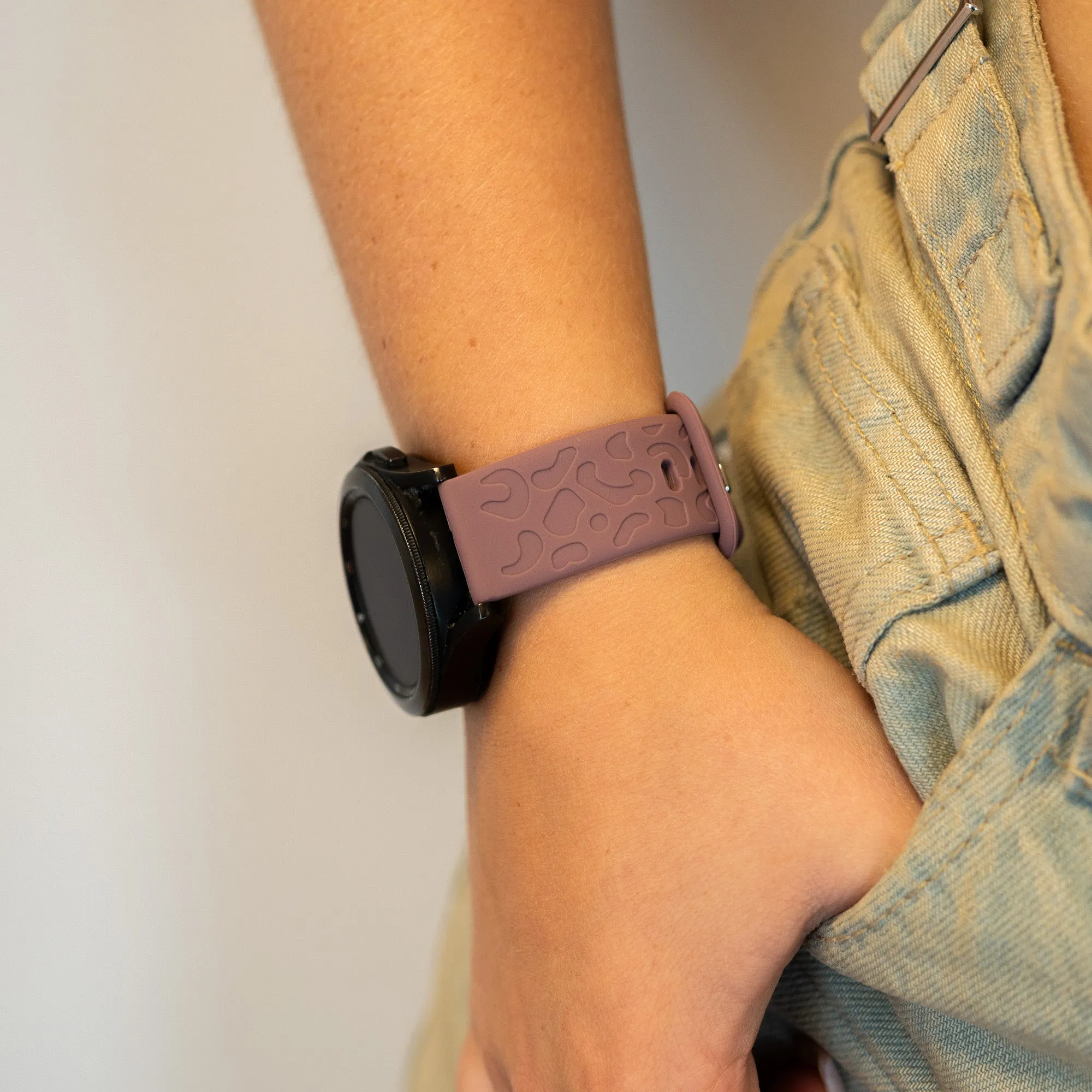 Affordable Luxury xoxo Wildhearts Amazfit GTS 2 Silicone Strap Leopard Print (Berry Purple)  Ends Soon!