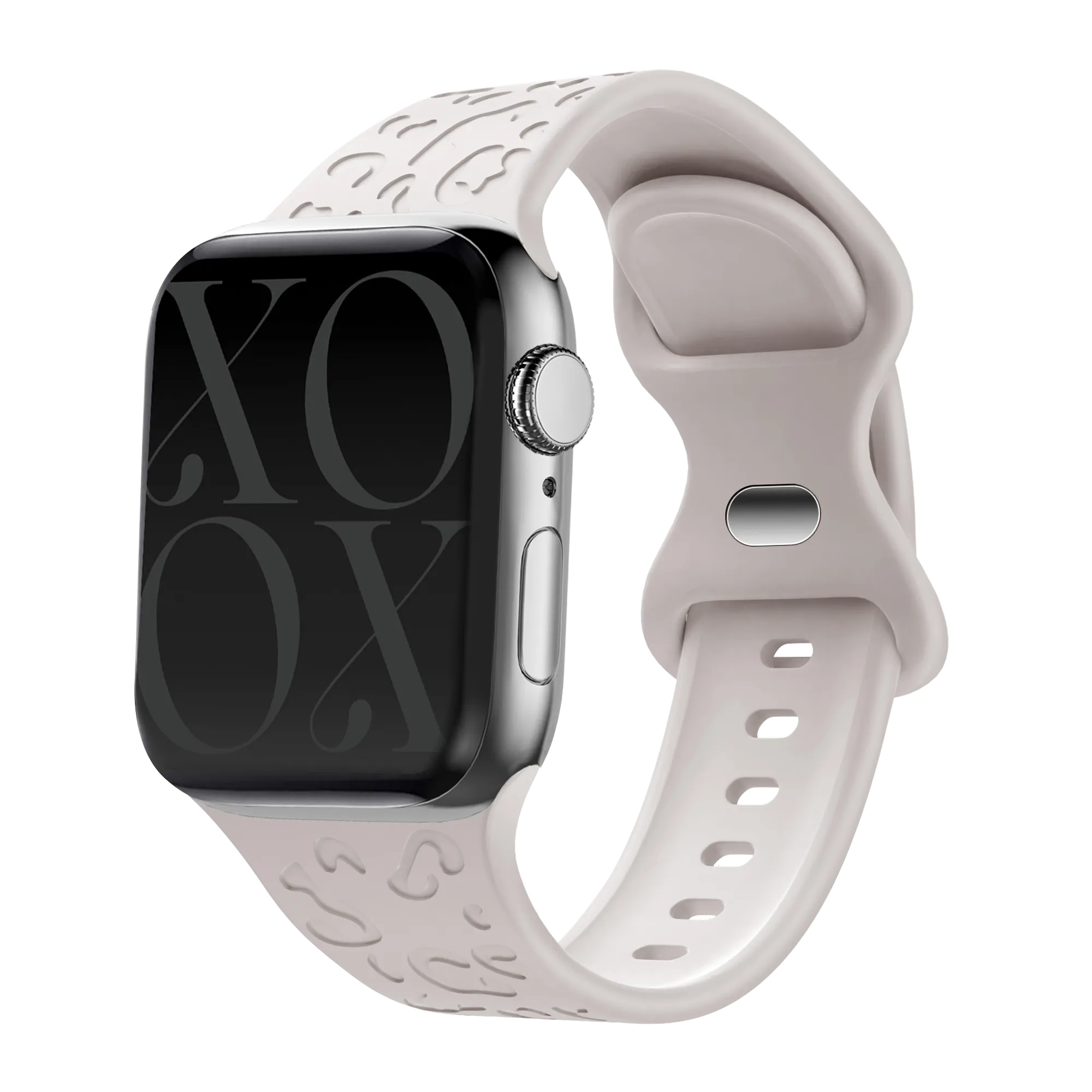 Affordable Luxury xoxo Wildhearts Apple Watch Silicone Strap Leopard Print (Starlight)  Ends Soon!