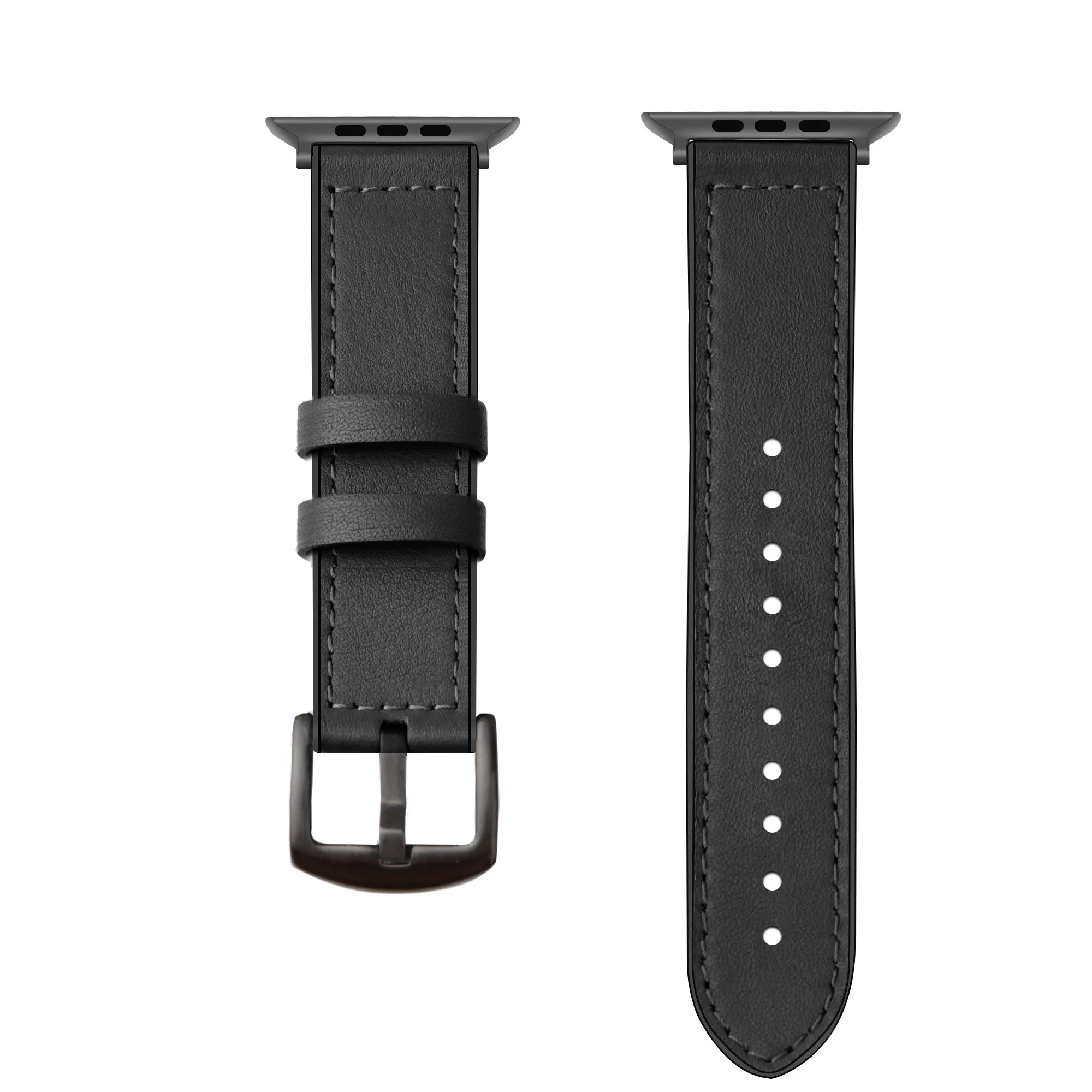 Best-Selling Apple Watch Hybrid Leather Strap with Buckle (Black)  Limited Release!
