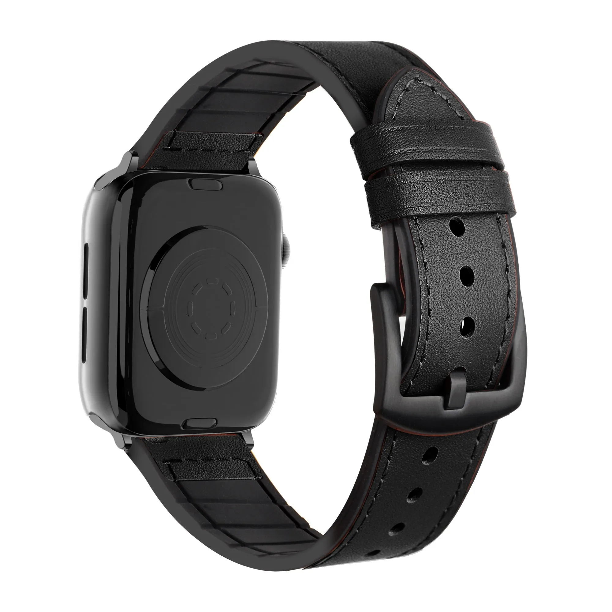 Best-Selling Apple Watch Hybrid Leather Strap with Buckle (Black)  Limited Release!