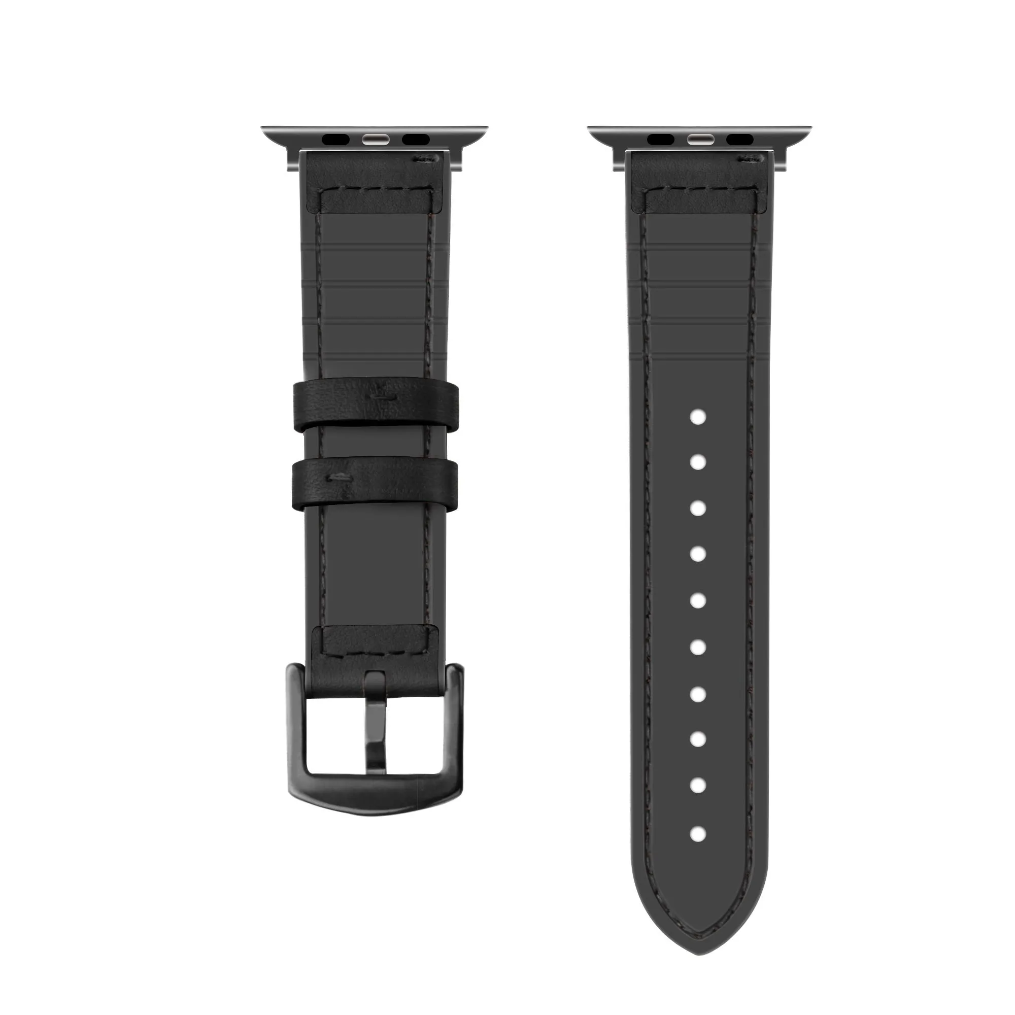 Best-Selling Apple Watch Hybrid Leather Strap with Buckle (Black)  Limited Release!