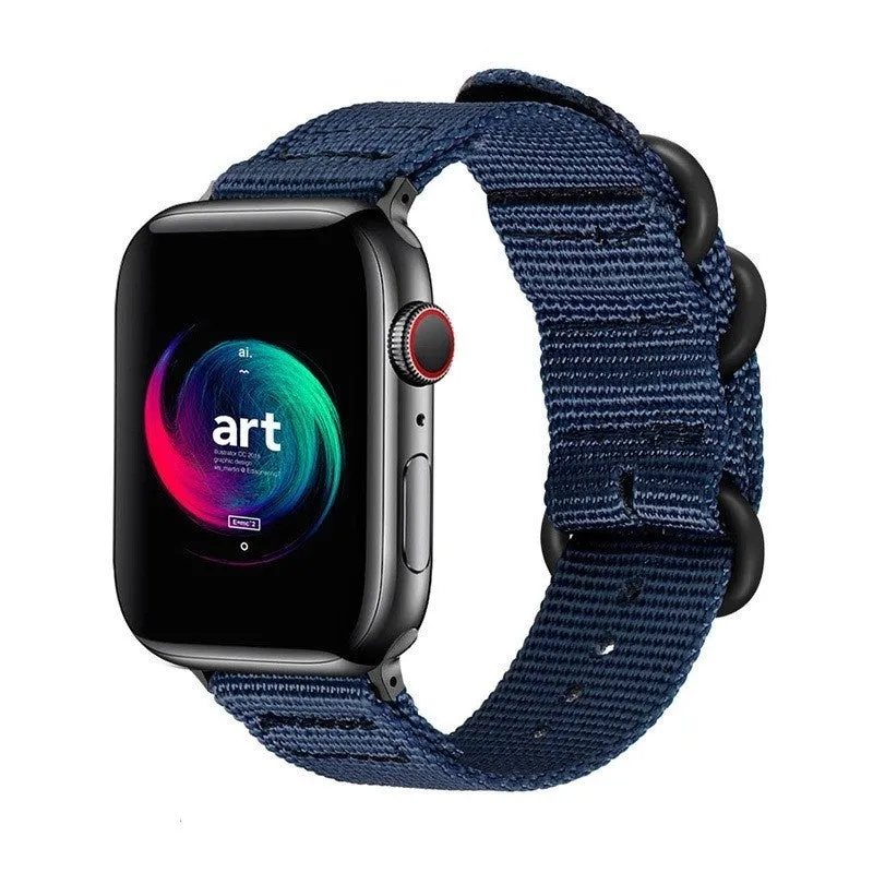 Best-Selling Apple Watch Nylon Strap with Buckle (Blue)  Today Only!