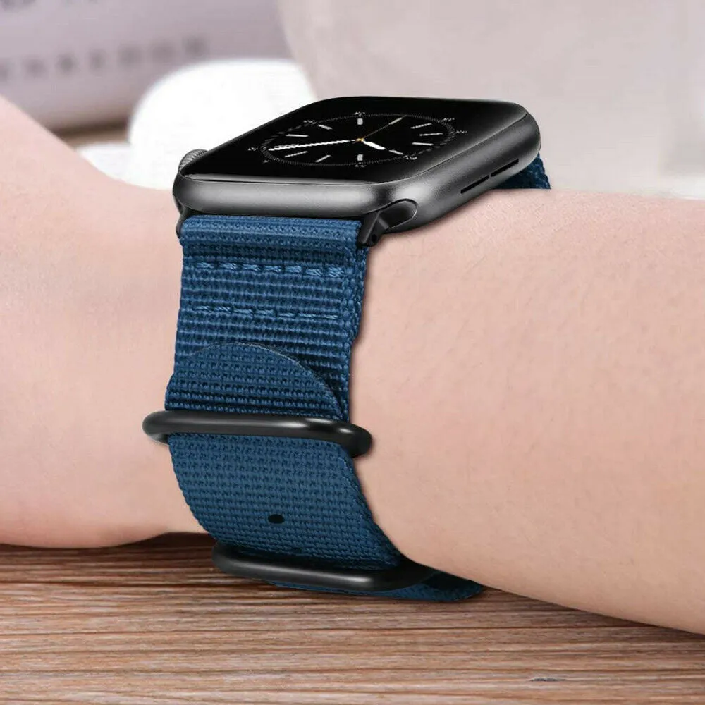 Best-Selling Apple Watch Nylon Strap with Buckle (Blue)  Today Only!