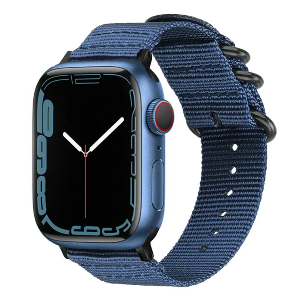 Best-Selling Apple Watch Nylon Strap with Buckle (Blue)  Today Only!