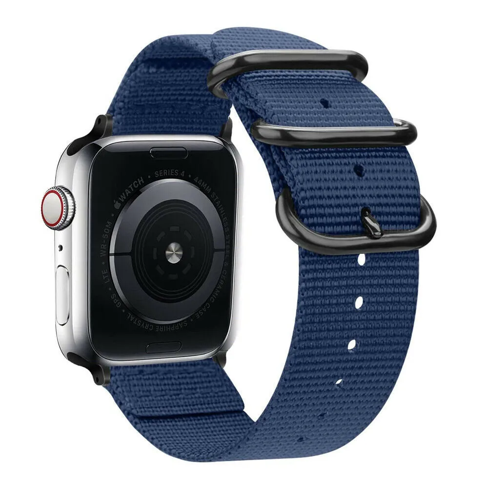 Best-Selling Apple Watch Nylon Strap with Buckle (Blue)  Today Only!