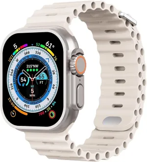 Best-Selling Apple Watch Ocean Strap with Snap Closure (Starlight)  Going Fast!