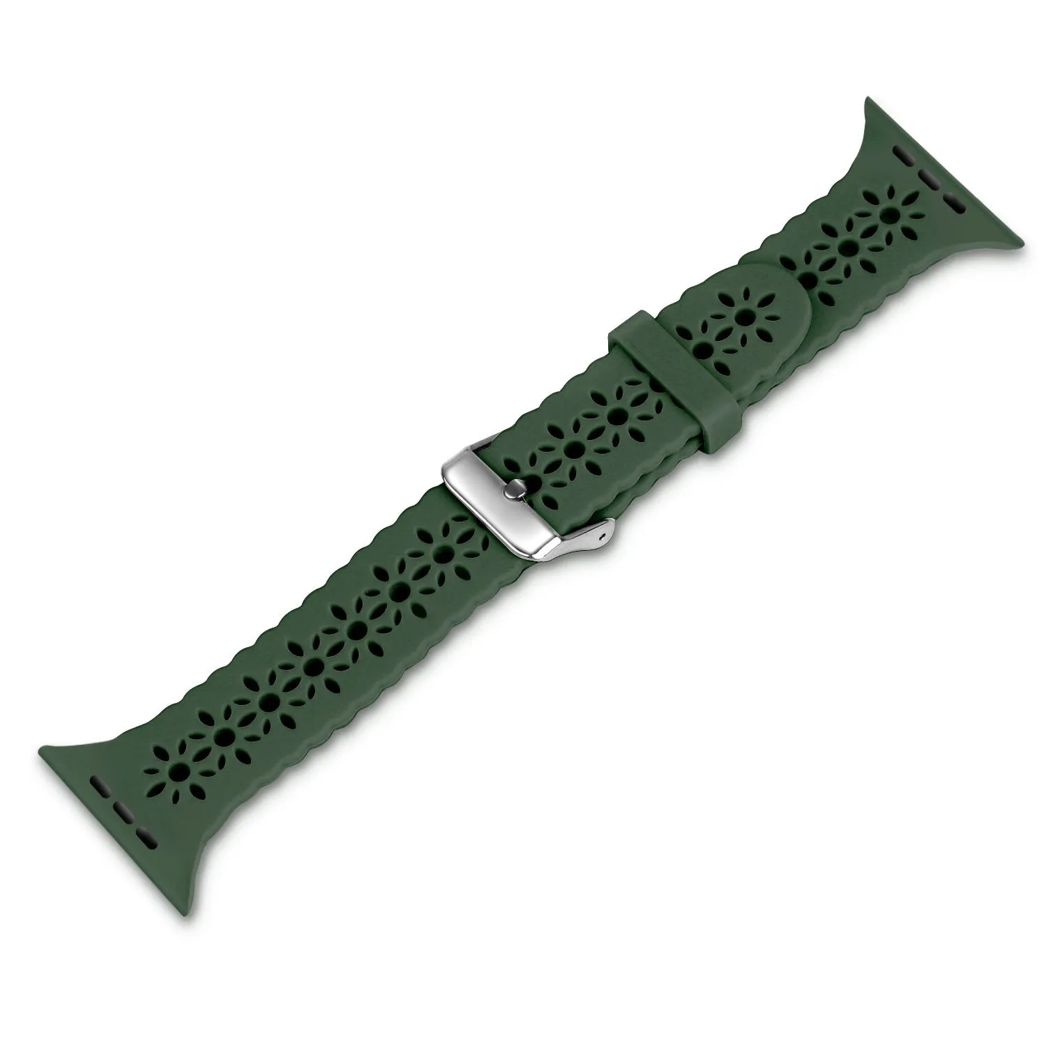 Best-Selling Apple Watch Patterned Silicone Strap (Dark Green)  Dont Miss Out!