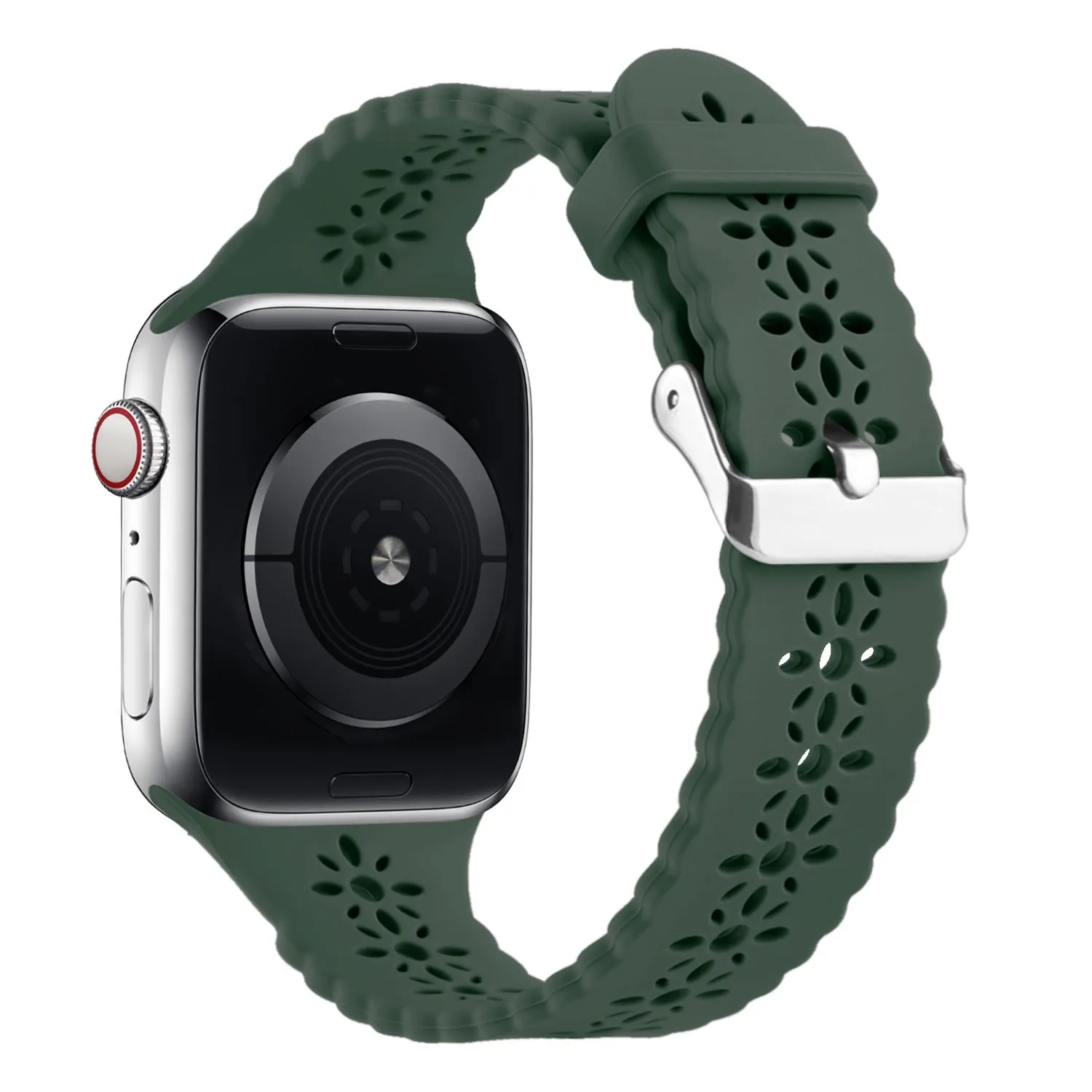 Best-Selling Apple Watch Patterned Silicone Strap (Dark Green)  Dont Miss Out!
