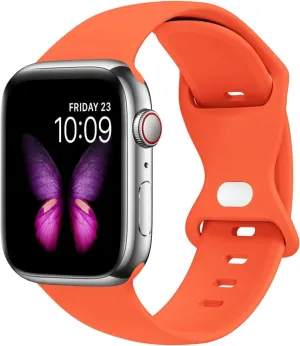 Best-Selling Apple Watch Silicone Strap Classic (Orange)  Stylish & Comfortable