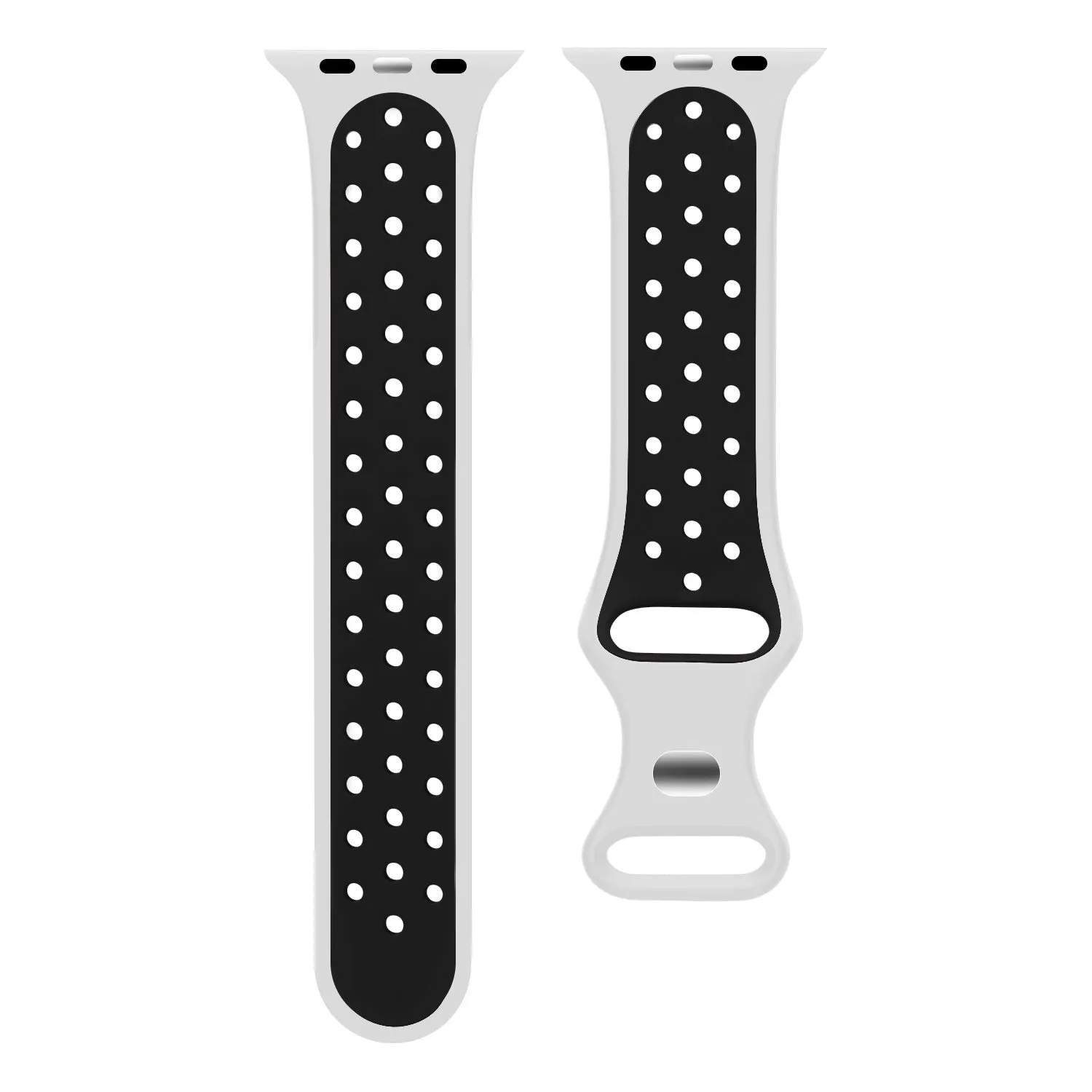 Best-Selling Apple Watch Sport Strap Classic (White/Black)  Stylish & Comfortable