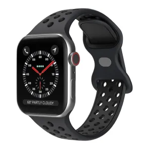 Best-Selling Apple Watch Sport Strap (Dark Grey/Black)  Stylish & Comfortable