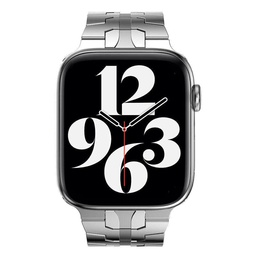 Best-Selling Apple Watch Steel Iron Strap (Silver)  Stylish & Comfortable