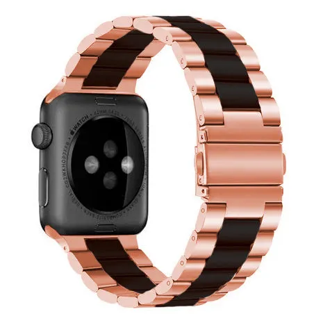 Best-Selling Apple Watch Steel Strap (Rose Gold/Black)  Today Only!