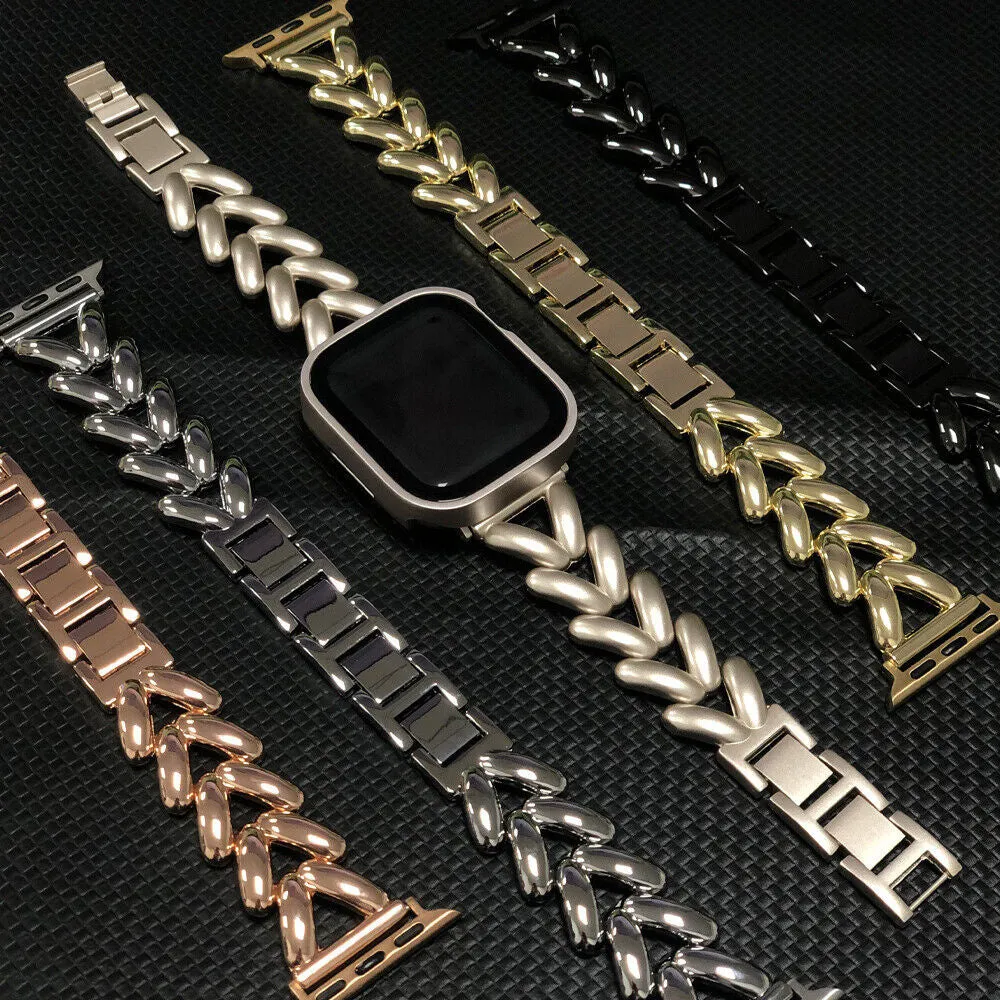 Best-Selling Apple Watch Steel Strap V-Type (Rosegold)  Limited Release!