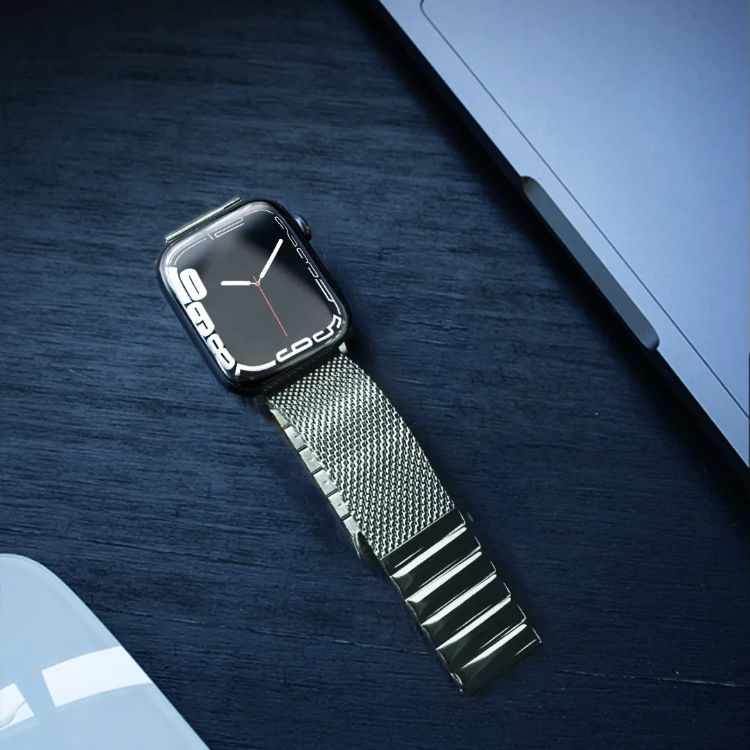 Best-Selling Apple Watch Steel/Milanese Strap (Silver)  Stylish & Comfortable