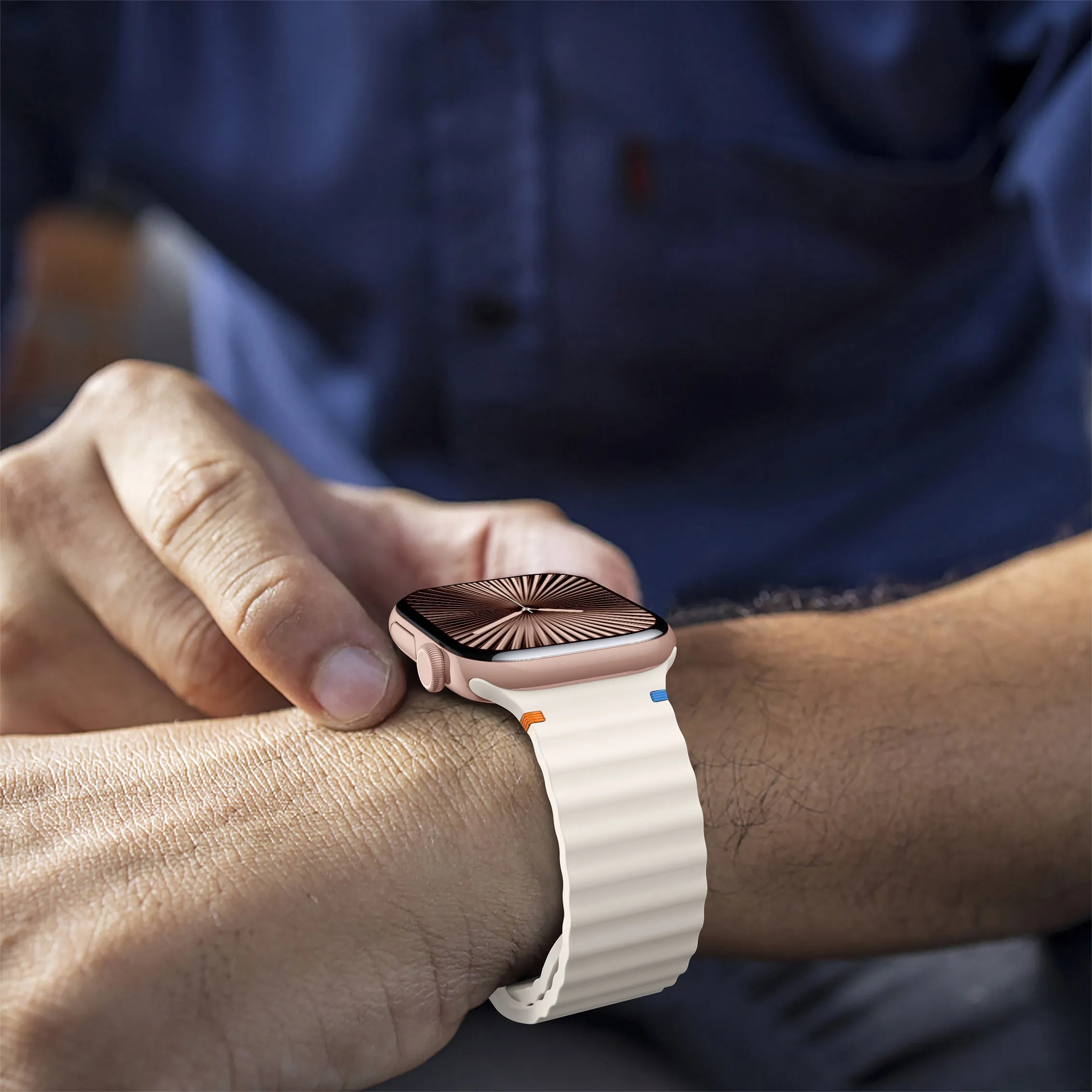 Best-Selling Apple Watch Wave Silicone Strap (Starlight)  Limited Stock!
