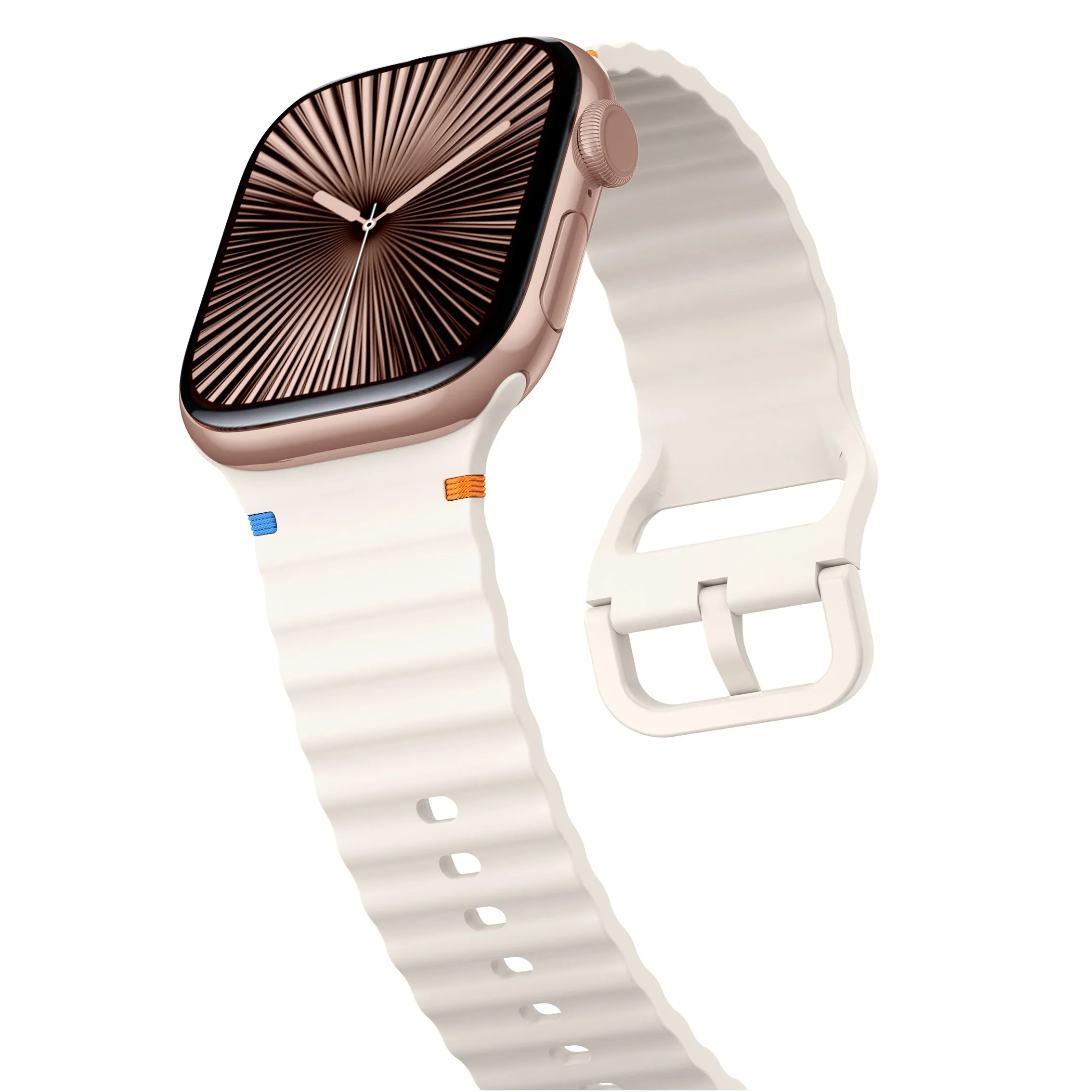 Best-Selling Apple Watch Wave Silicone Strap (Starlight)  Limited Stock!