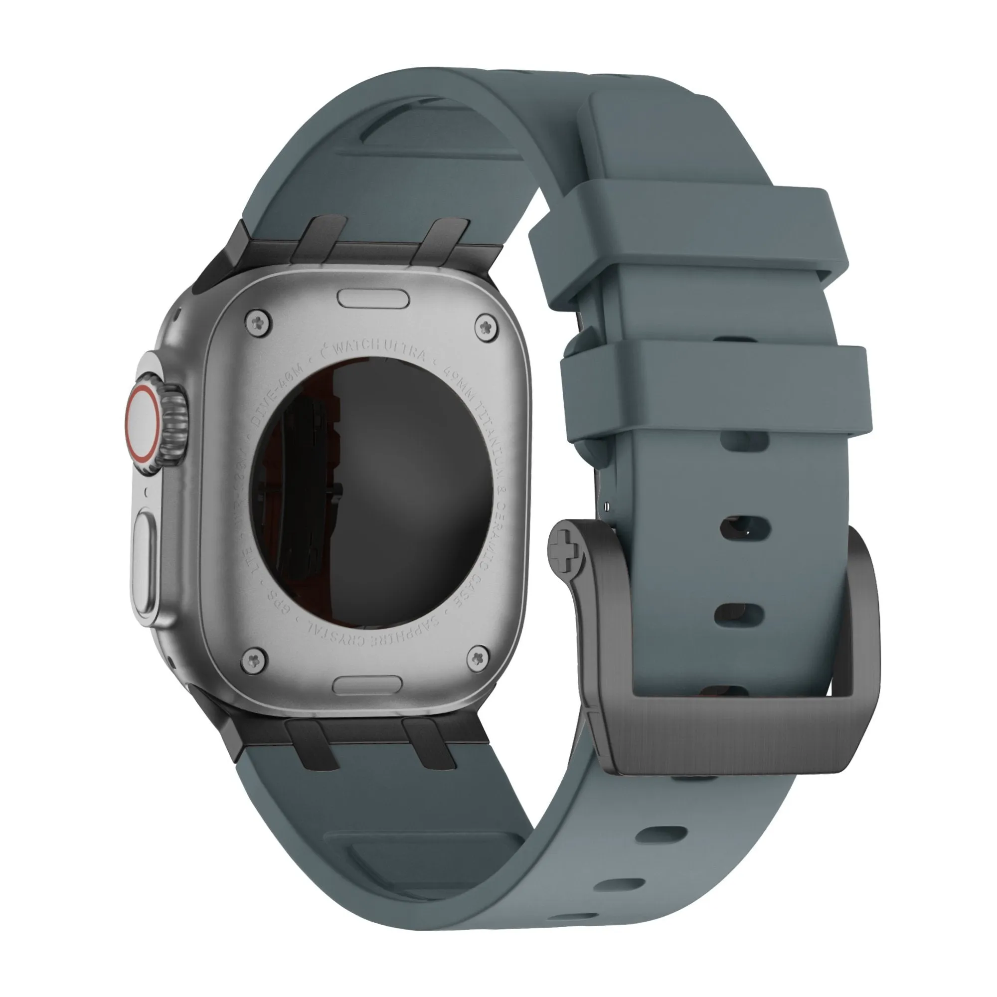 Best-Selling Bandz Apple Watch Silicone Strap 'Luxe Liquid' (Gray With Black)  Going Fast!
