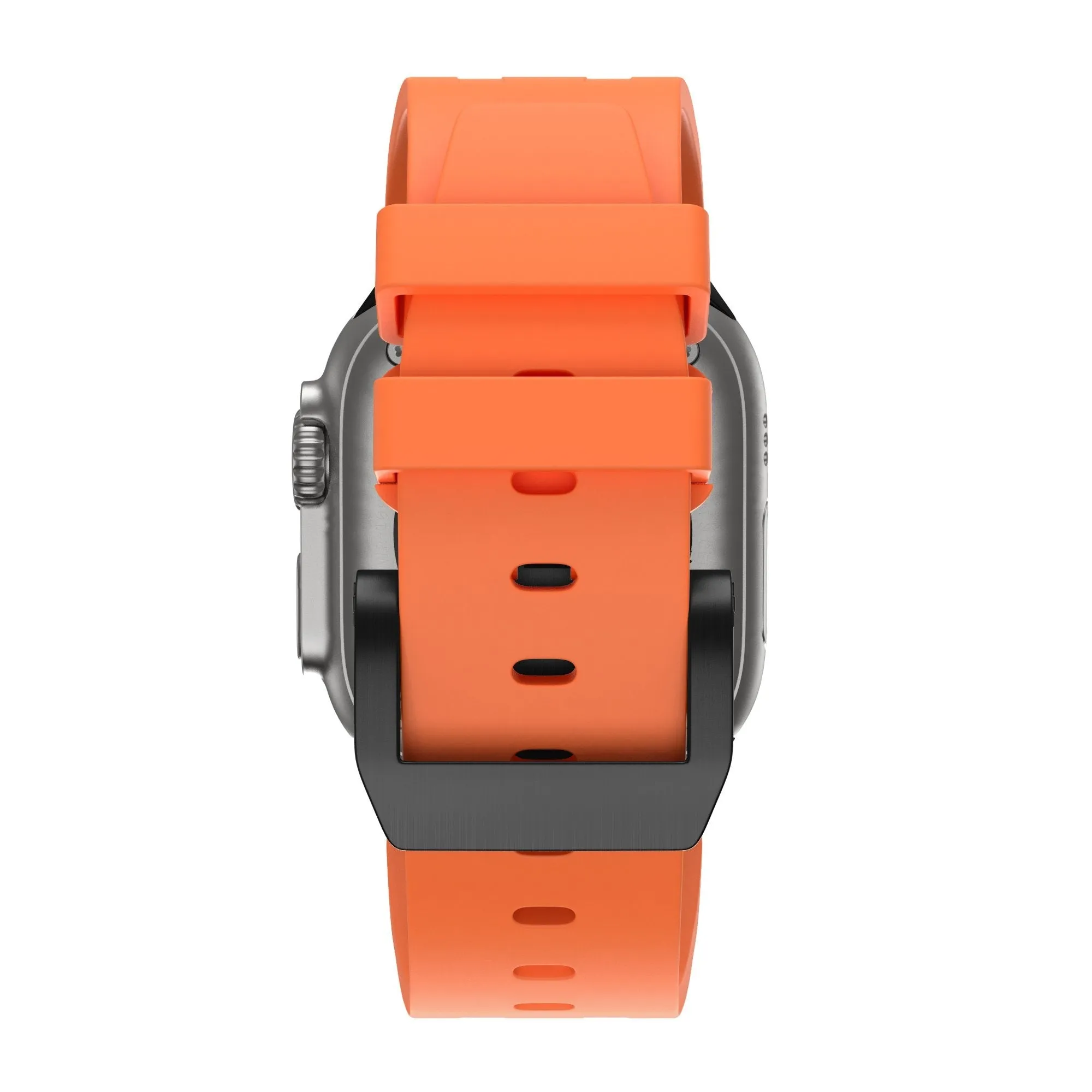 Best-Selling Bandz Apple Watch Silicone Strap 'Luxe Liquid' (Orange With Black)  Today Only!
