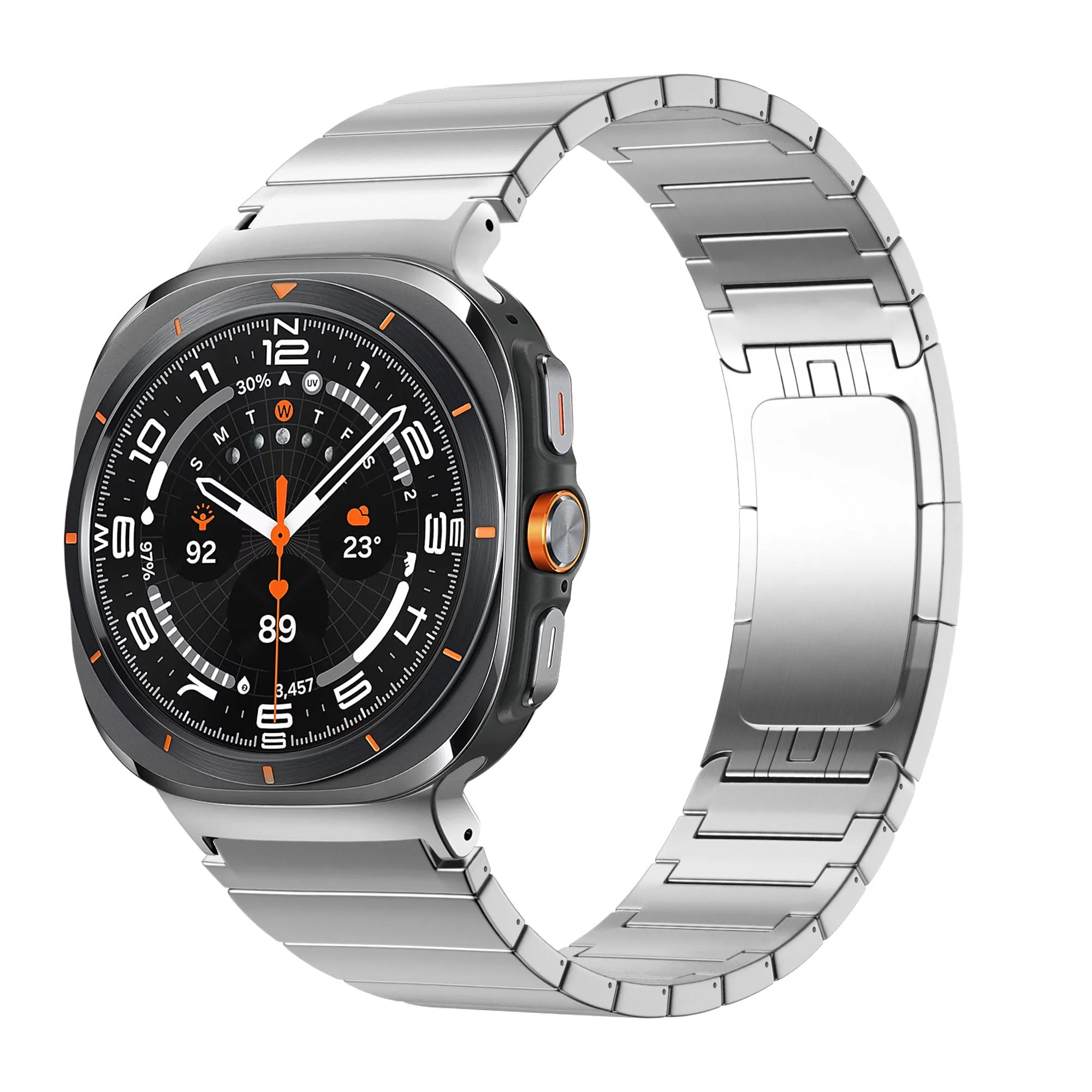 Best-Selling Bandz Samsung Galaxy Watch Ultra Titanium Strap 'One Bead' (Silver)  Last Chance!