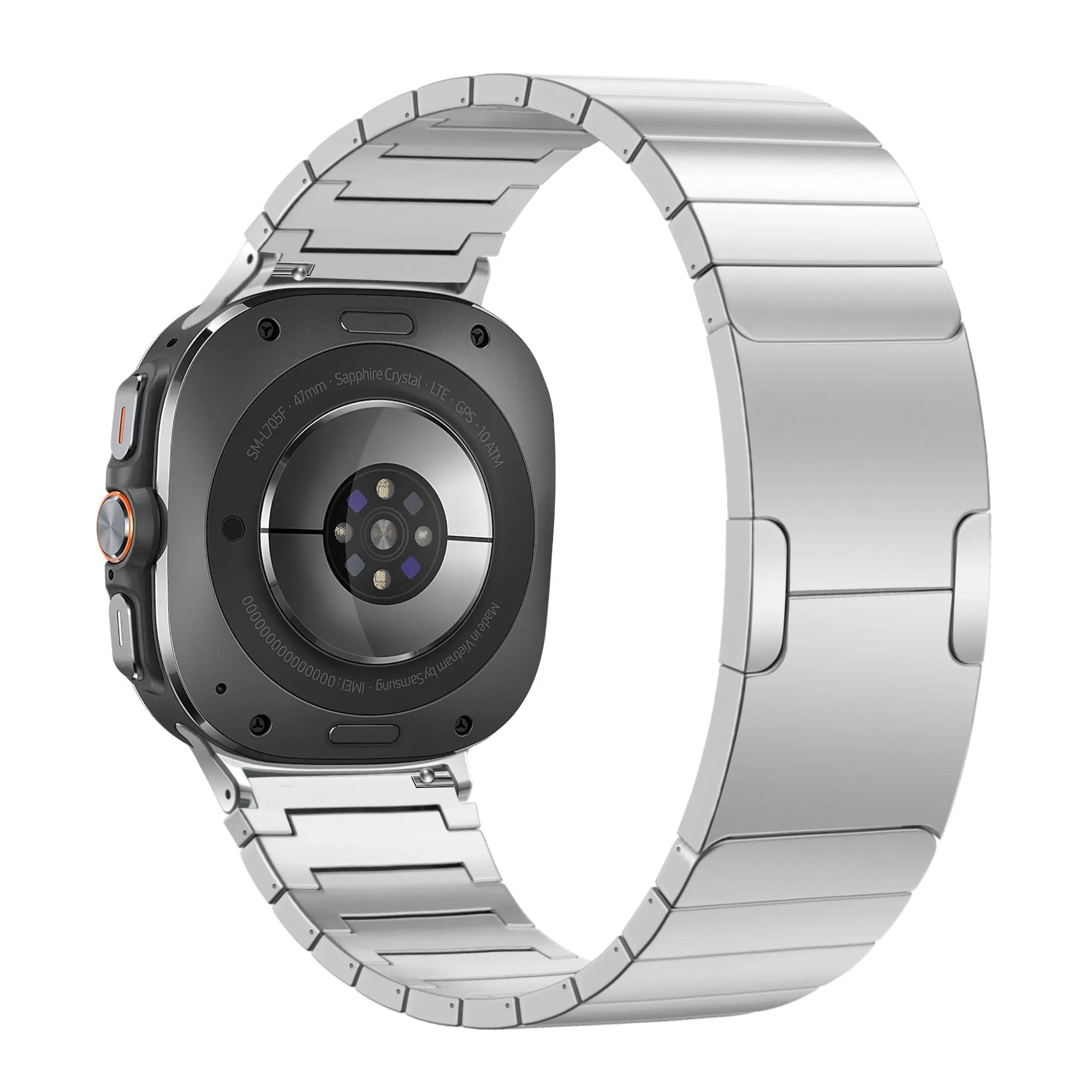 Best-Selling Bandz Samsung Galaxy Watch Ultra Titanium Strap 'One Bead' (Silver)  Last Chance!