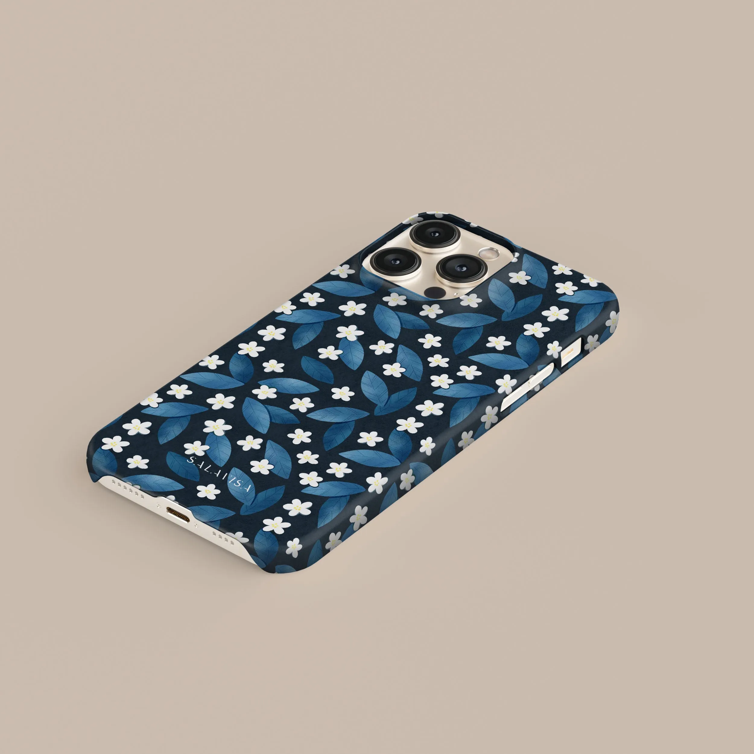 Best-Selling Dark Blue Summer Leafs Phone Case  Stylish & Comfortable