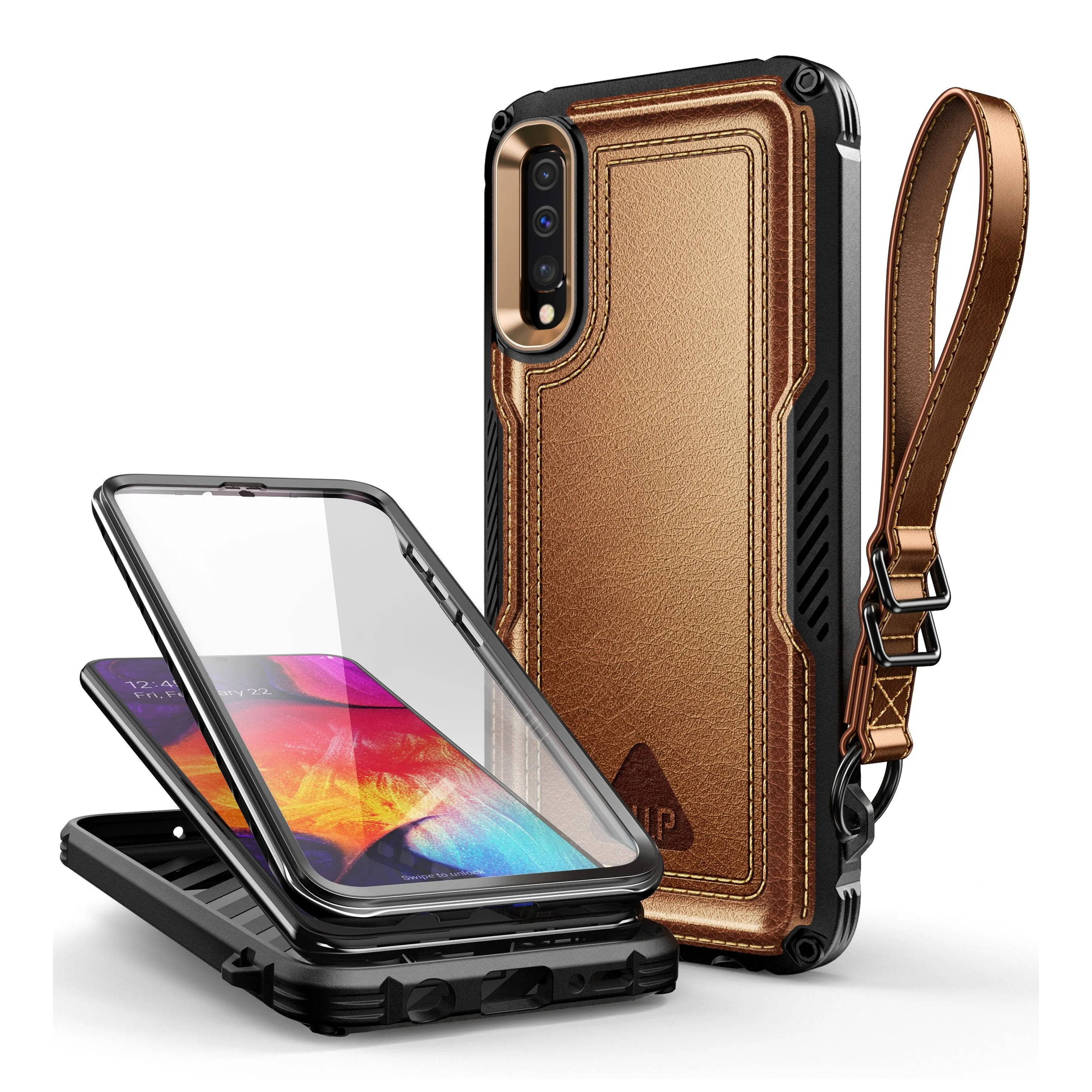 Best-Selling Galaxy A50 Unicorn Beetle Royal Leather Case-Brown  Stylish & Comfortable