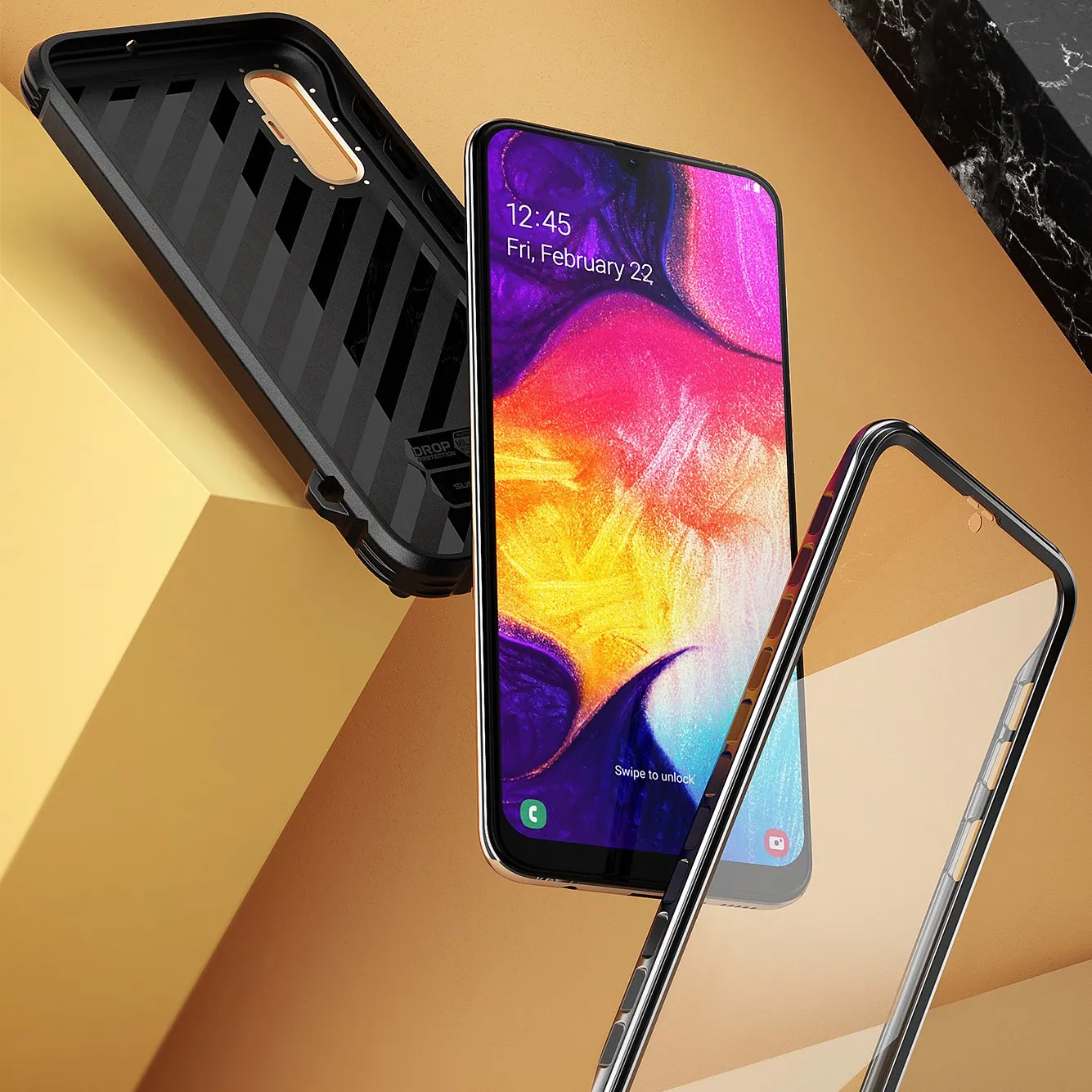 Best-Selling Galaxy A50 Unicorn Beetle Royal Leather Case-Brown  Stylish & Comfortable
