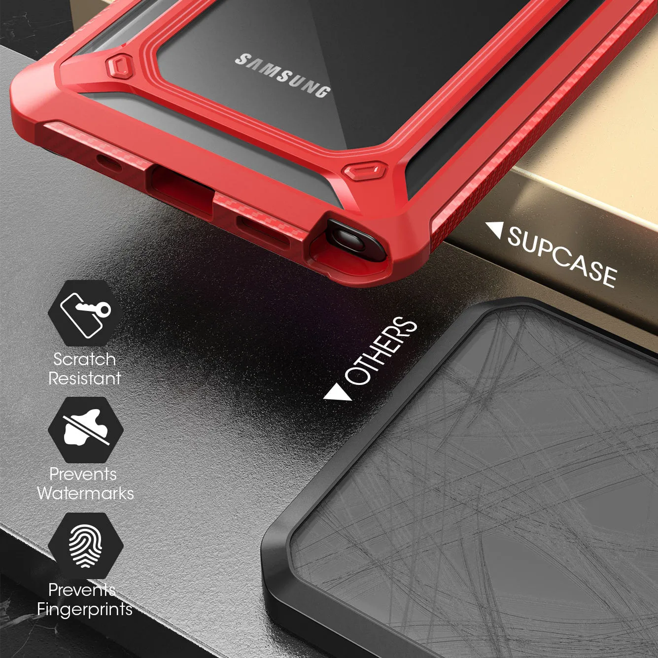 Best-Selling Galaxy Note20 Unicorn Beetle EXO Clear Case-Red  Stylish & Comfortable