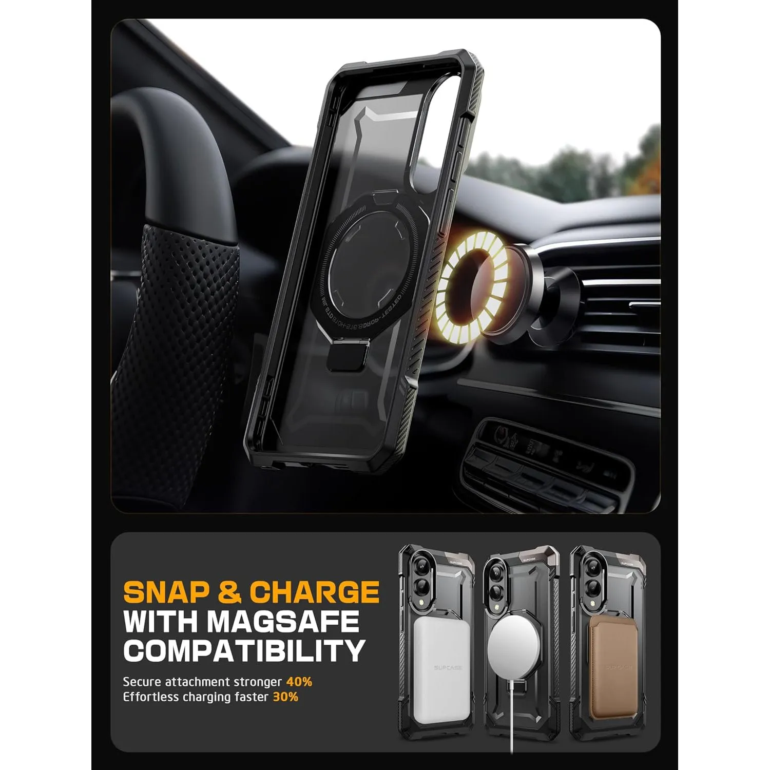 Best-Selling Galaxy S25 Edge UB Grip MagSafe Phone Case-Black  Dont Miss Out!