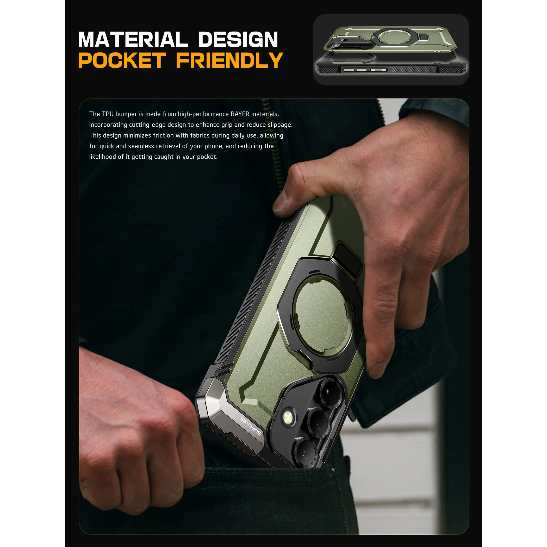 Best-Selling Galaxy S25 UB Grip MagSafe Phone Case-Dark Green  Limited Availability!