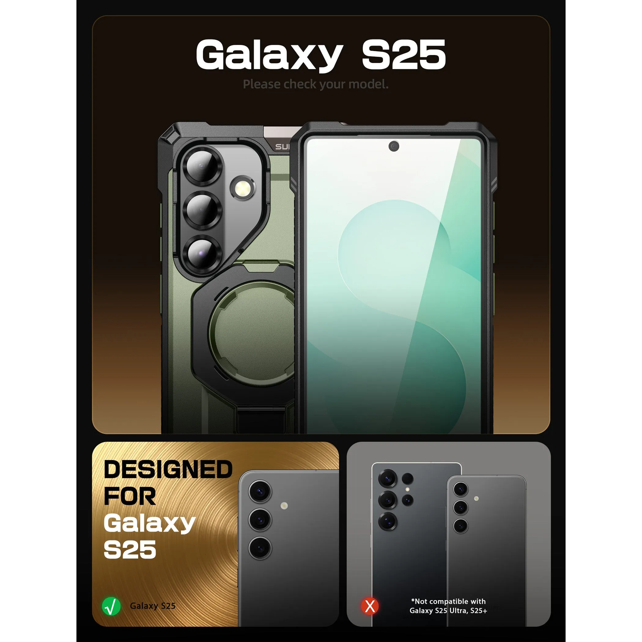 Best-Selling Galaxy S25 UB Grip MagSafe Phone Case-Dark Green  Limited Availability!