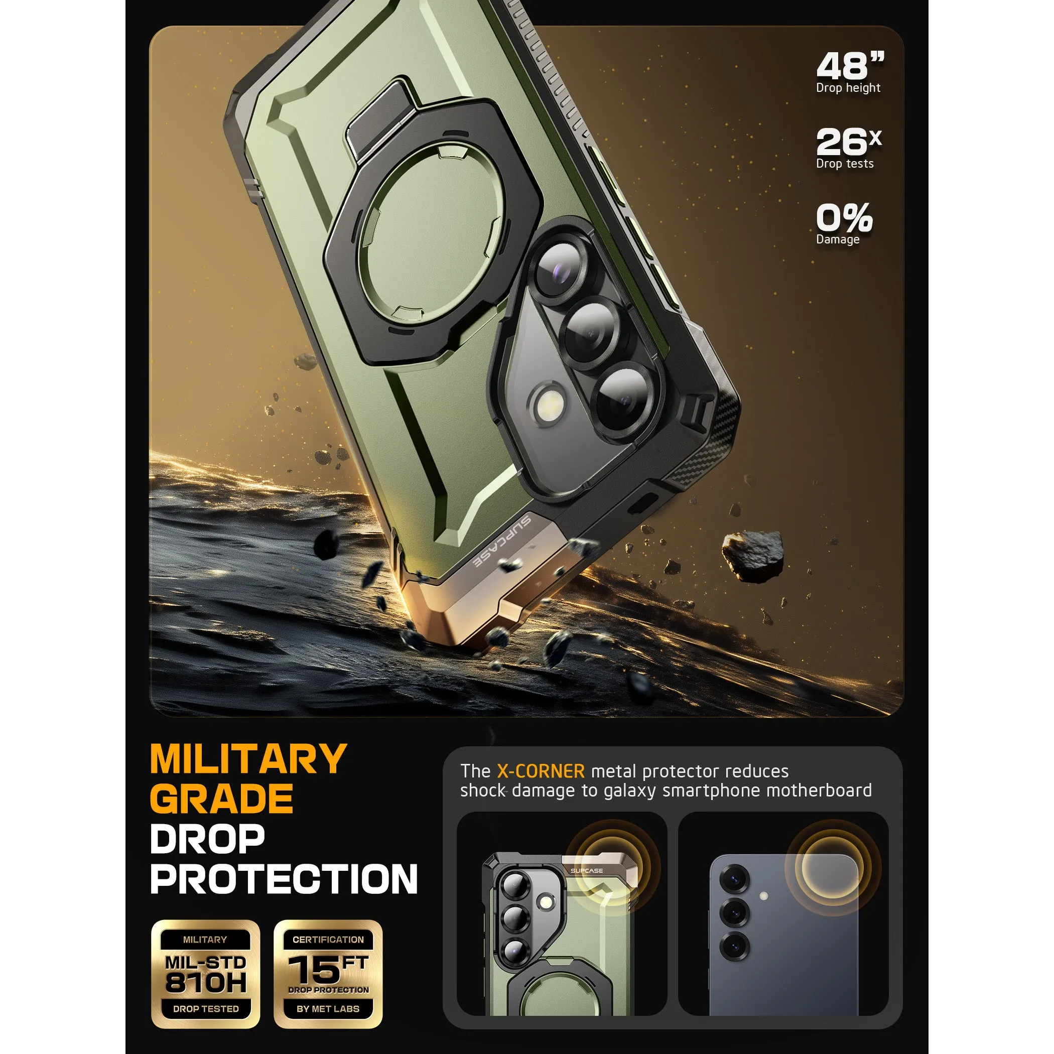 Best-Selling Galaxy S25 UB Grip MagSafe Phone Case-Dark Green  Limited Availability!