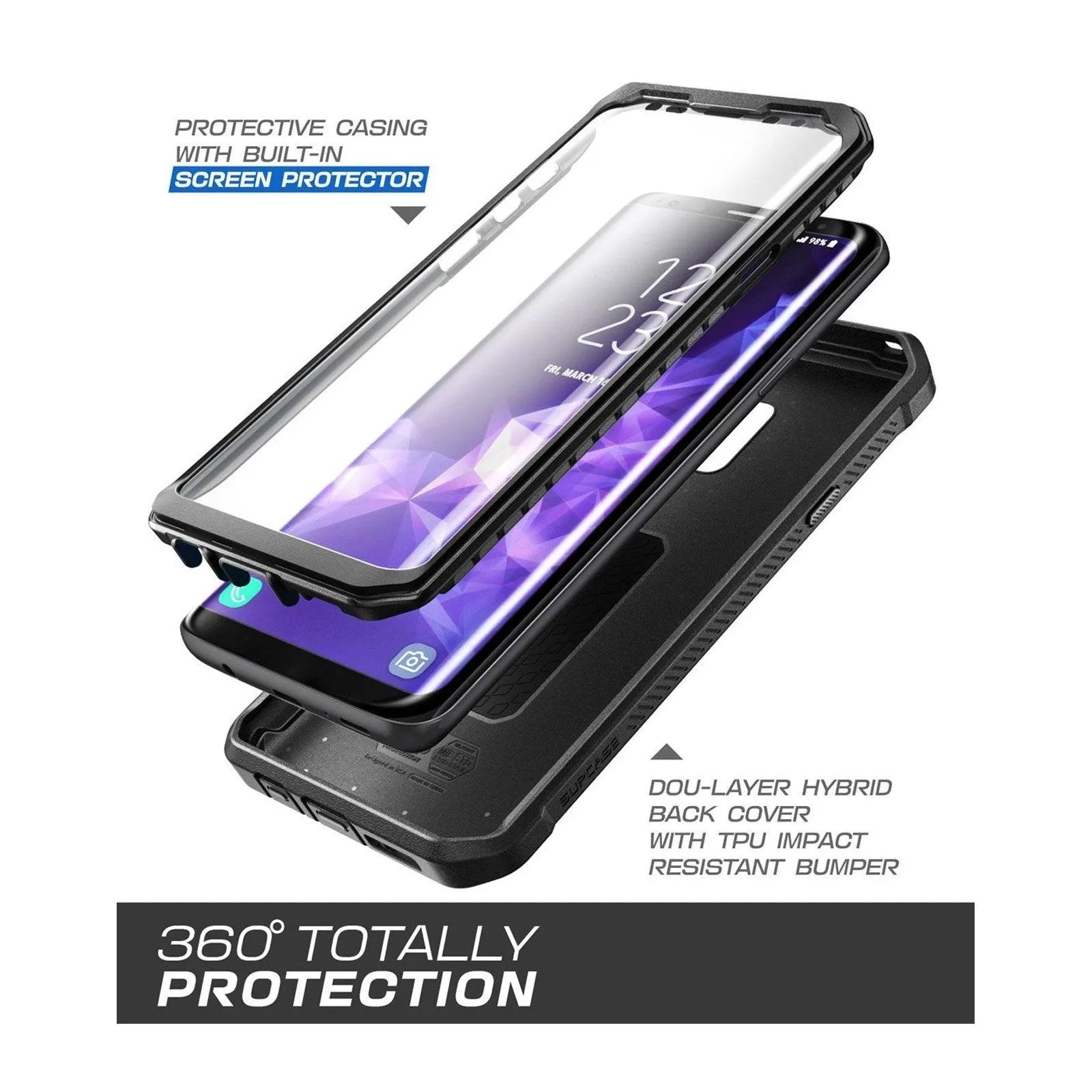 Best-Selling Galaxy S9 Unicorn Beetle Pro Full Body Rugged Holster Case-Black  Ends Soon!