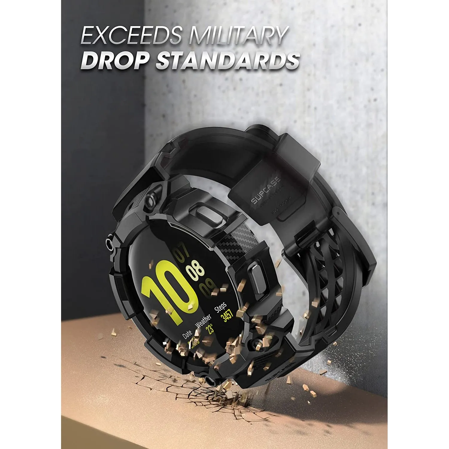 Best-Selling Galaxy Watch4 44mm Unicorn Beetle PRO Wristband Case-Black  Stylish & Comfortable