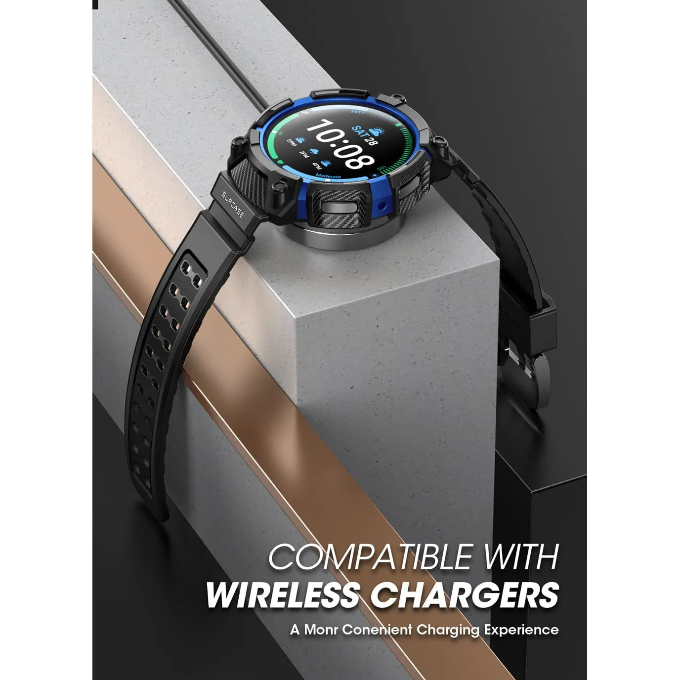 Best-Selling Galaxy Watch5 Pro 45mm Unicorn Beetle PRO Wristband Case-Black Blue  Last Chance!