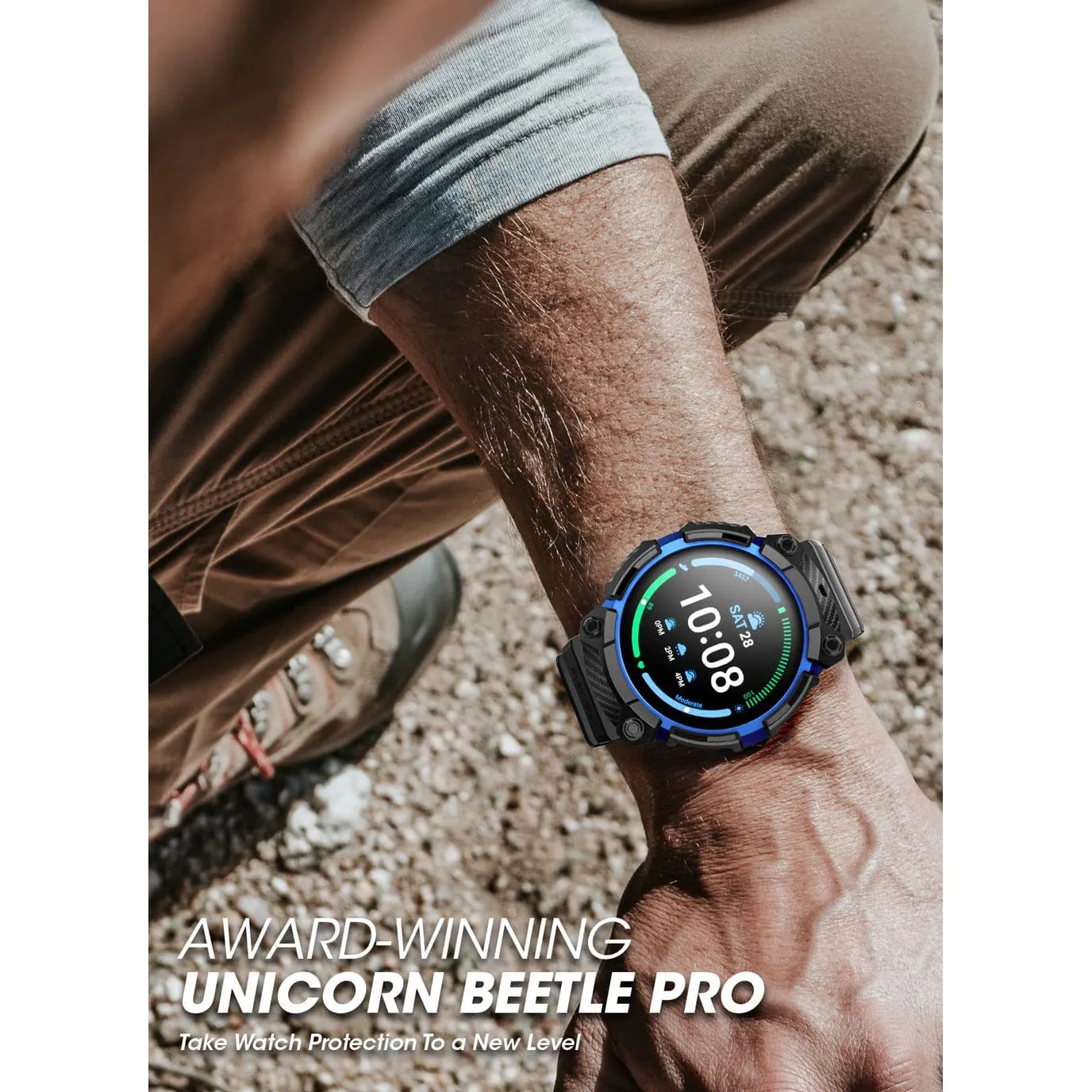 Best-Selling Galaxy Watch5 Pro 45mm Unicorn Beetle PRO Wristband Case-Black Blue  Last Chance!