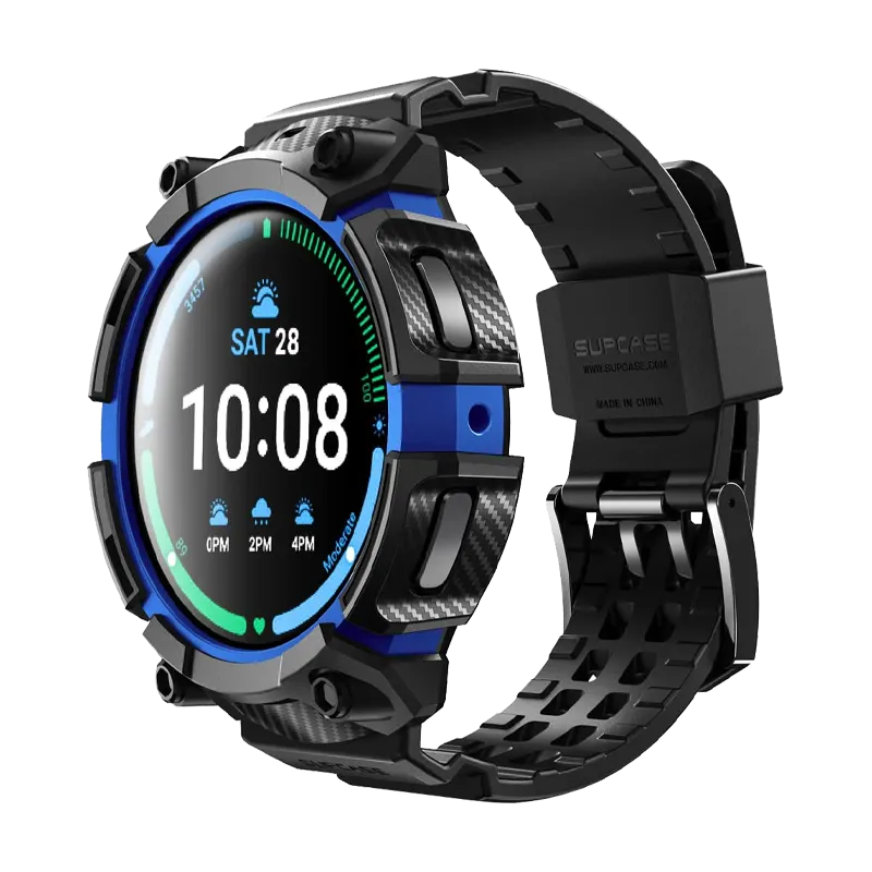 Best-Selling Galaxy Watch5 Pro 45mm Unicorn Beetle PRO Wristband Case-Black Blue  Last Chance!