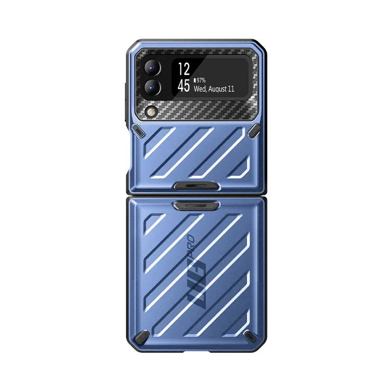 Best-Selling Galaxy Z Flip4 Unicorn Beetle PRO Rugged Case with Belt Clip-Metallic Blue  Limited Release!