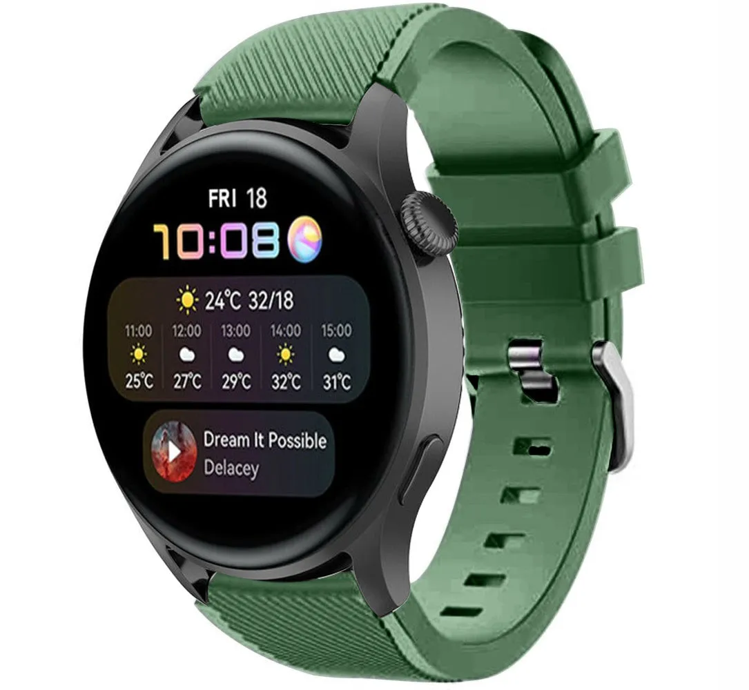 Best-Selling Huawei Watch 3 (Pro) Silicone Strap with Buckle (Green)  Last Few Pieces!
