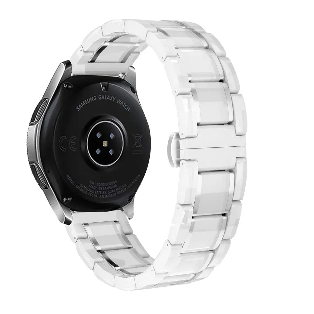 Best-Selling Huawei Watch 5 - 42mm Ceramic Link Strap (White/Silver)  Today Only!