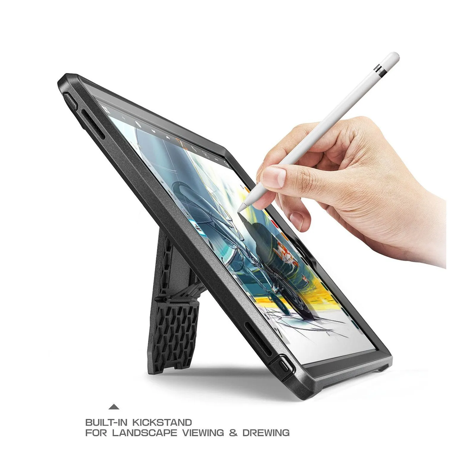 Best-Selling iPad Pro 9.7 inch (2016) Unicorn Beetle Pro Full Body Rugged  Case with Screen Protector-Black  Last Few Pieces!