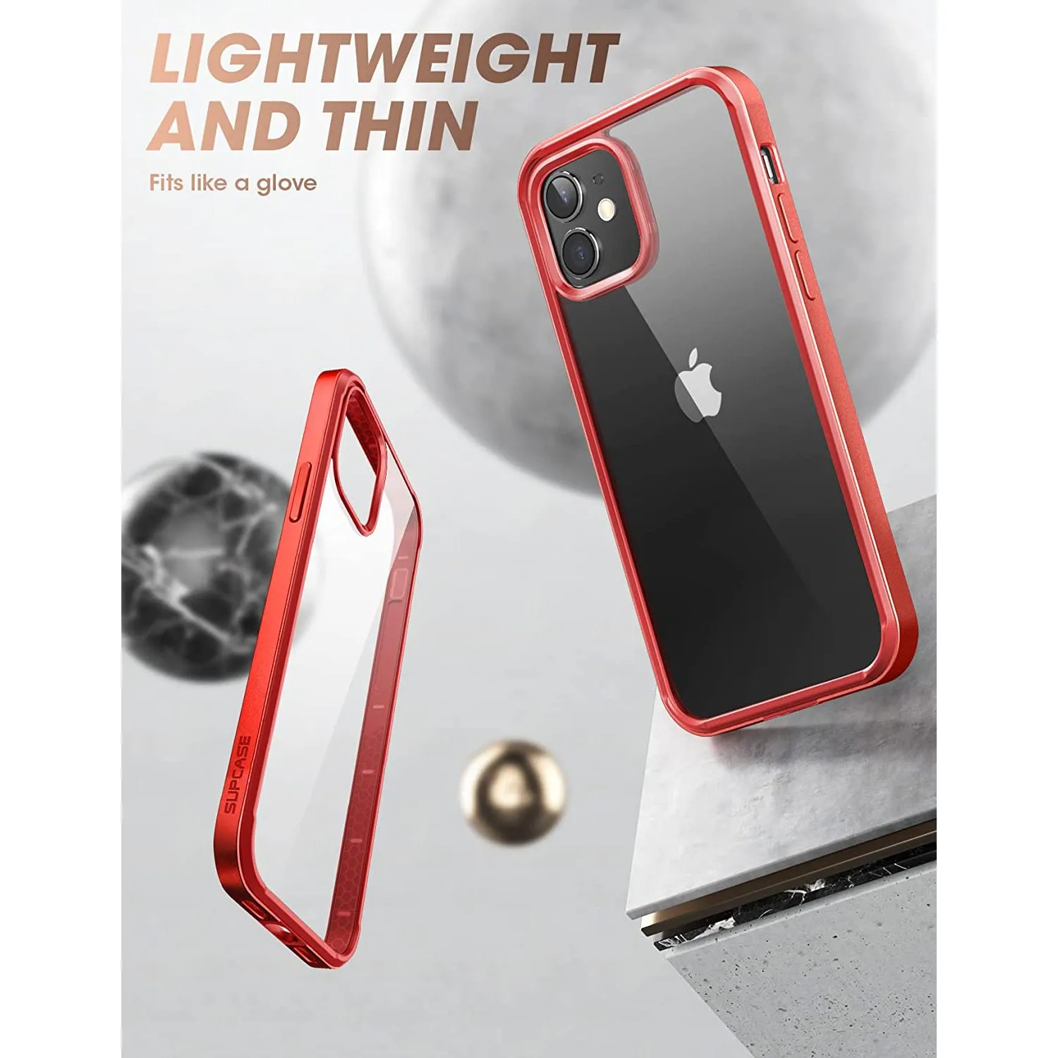 Best-Selling iPhone 11 6.1 inch Unicorn Beetle Edge Clear Bumper Case-Metallic Red  Last Few Pieces!