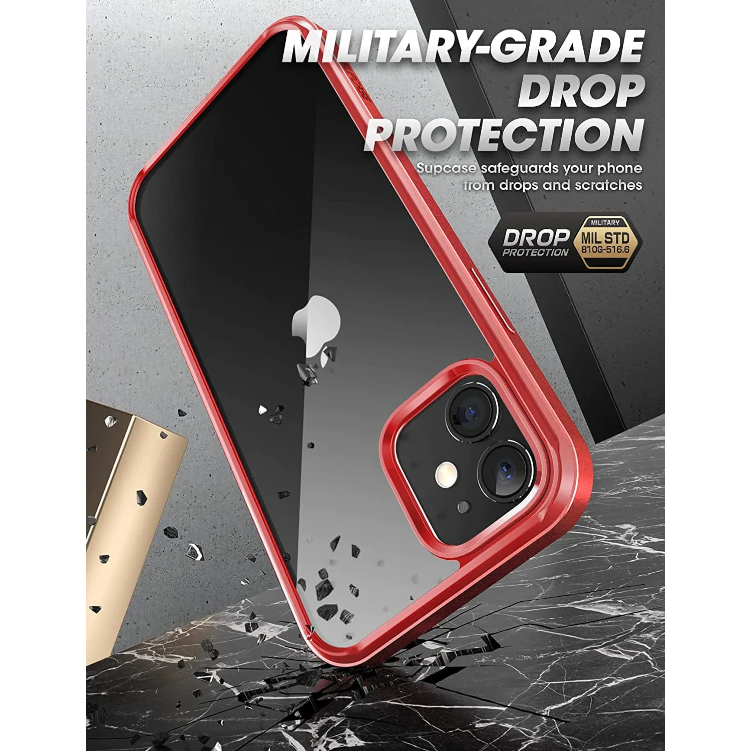 Best-Selling iPhone 11 6.1 inch Unicorn Beetle Edge Clear Bumper Case-Metallic Red  Last Few Pieces!